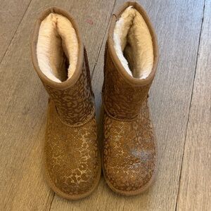 UGG Brown Kids Boots with Pattern
